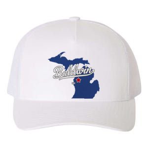 Baldwin Michigan Lake County Mi Map Yupoong Adult 5-Panel Trucker Hat