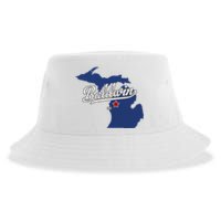 Baldwin Michigan Lake County Mi Map Sustainable Bucket Hat