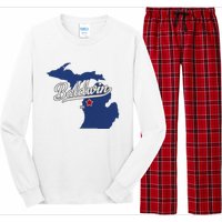 Baldwin Michigan Lake County Mi Map Long Sleeve Pajama Set