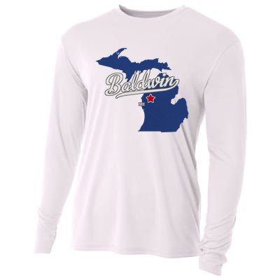 Baldwin Michigan Lake County Mi Map Cooling Performance Long Sleeve Crew