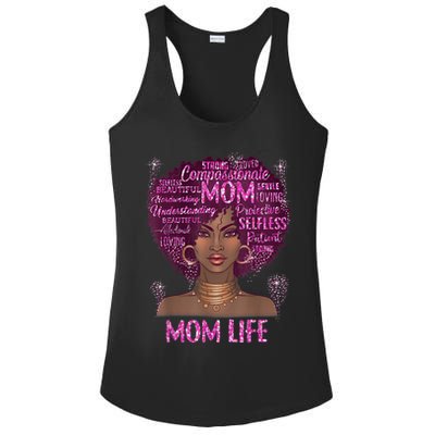 Black Mom Life Mom African American Happy Mothers Day Gift Ladies PosiCharge Competitor Racerback Tank