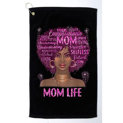 Black Mom Life Mom African American Happy Mothers Day Gift Golf Towel