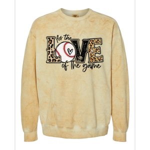 Baseball Mom Leopard For The Love of The Game Baseball Colorblast Crewneck Sweatshirt