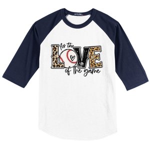 Baseball Mom Leopard For The Love of The Game Baseball Baseball Sleeve Shirt