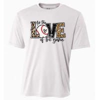 Baseball Mom Leopard For The Love of The Game Baseball Cooling Performance Crew T-Shirt