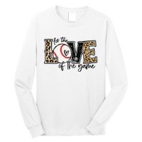 Baseball Mom Leopard For The Love of The Game Baseball Long Sleeve Shirt