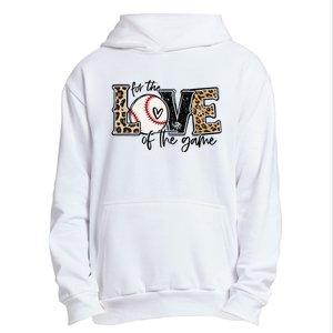 Baseball Mom Leopard For The Love of The Game Baseball Urban Pullover Hoodie