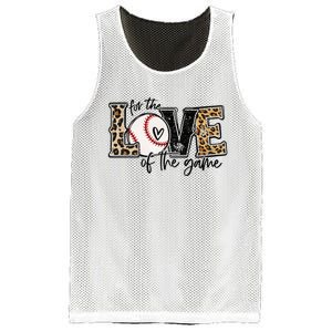 Baseball Mom Leopard For The Love of The Game Baseball Mesh Reversible Basketball Jersey Tank