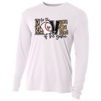 Baseball Mom Leopard For The Love of The Game Baseball Cooling Performance Long Sleeve Crew