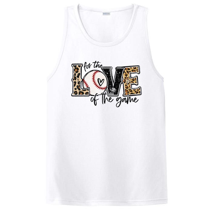 Baseball Mom Leopard For The Love of The Game Baseball PosiCharge Competitor Tank