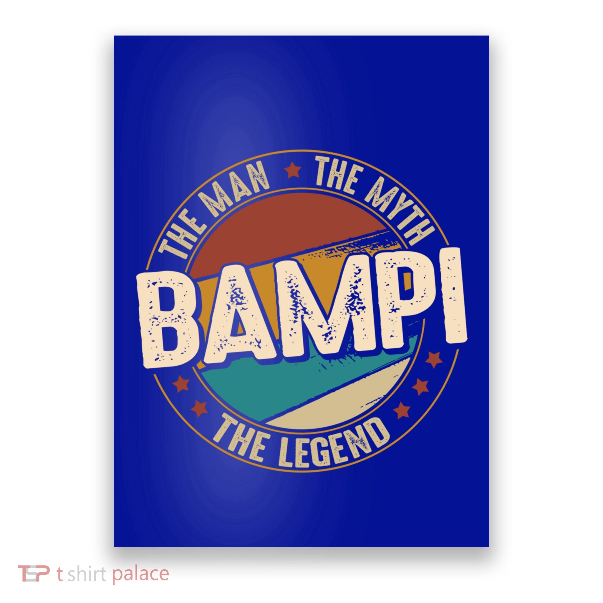 Bampi Myth Legend Funny Fathers Day Bampi Gift Poster
