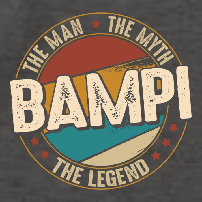 Bampi Myth Legend Funny Fathers Day Bampi Gift Vector Backpack