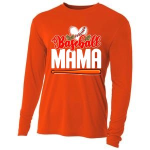 Baseball Mama Leopard Mothers Day Mommy Mom Mama Cool Gift Cooling Performance Long Sleeve Crew