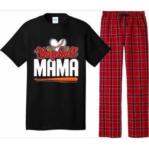 Baseball Mama Leopard Mothers Day Mommy Mom Mama Cool Gift Pajama Set