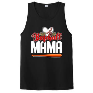 Baseball Mama Leopard Mothers Day Mommy Mom Mama Cool Gift PosiCharge Competitor Tank