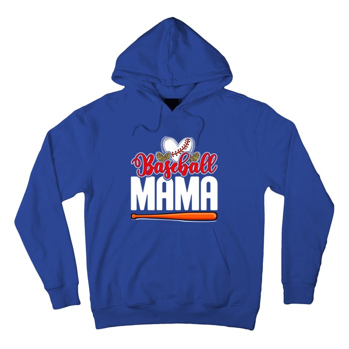 Baseball Mama Leopard Mothers Day Mommy Mom Mama Cool Gift Hoodie