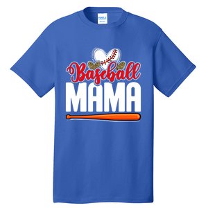 Baseball Mama Leopard Mothers Day Mommy Mom Mama Cool Gift Tall T-Shirt