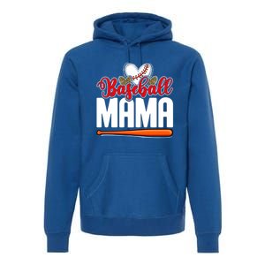 Baseball Mama Leopard Mothers Day Mommy Mom Mama Cool Gift Premium Hoodie