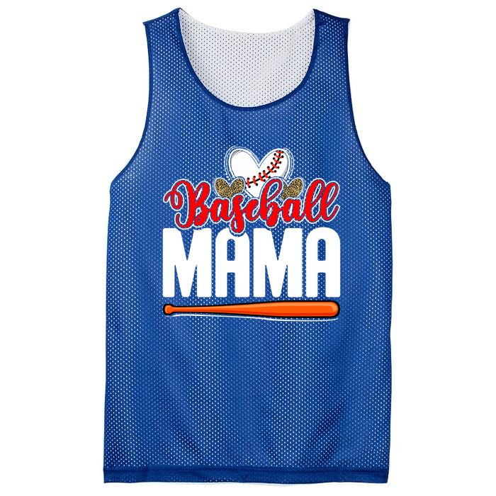 Baseball Mama Leopard Mothers Day Mommy Mom Mama Cool Gift Mesh Reversible Basketball Jersey Tank