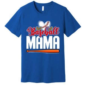 Baseball Mama Leopard Mothers Day Mommy Mom Mama Cool Gift Premium T-Shirt