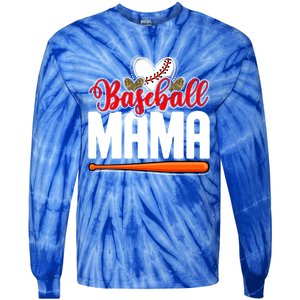 Baseball Mama Leopard Mothers Day Mommy Mom Mama Cool Gift Tie-Dye Long Sleeve Shirt