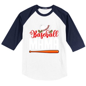 Baseball Mama Leopard Mothers Day Mommy Mom Mama Cool Gift Baseball Sleeve Shirt