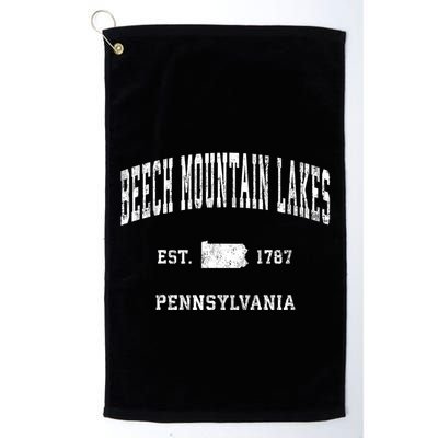 Beech Mountain Lakes Pennsylvania Pa Vintage Athletic Golf Towel