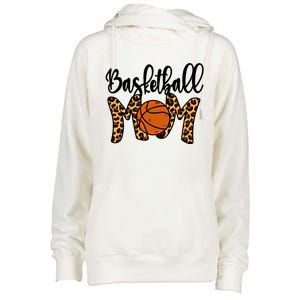 Basketball Mom Leopard Basketball Mama Mothers Day Mom Gift Womens Funnel Neck Pullover Hood