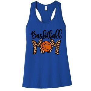 Basketball Mom Leopard Basketball Mama Mothers Day Mom Gift Women's Racerback Tank