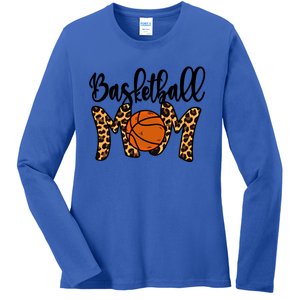 Basketball Mom Leopard Basketball Mama Mothers Day Mom Gift Ladies Long Sleeve Shirt