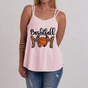 Basketball Mom Leopard Basketball Mama Mothers Day Mom Gift Women's Strappy Tank