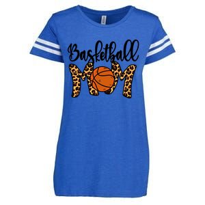 Basketball Mom Leopard Basketball Mama Mothers Day Mom Gift Enza Ladies Jersey Football T-Shirt