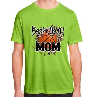 Basketball Mom Leopard Cheetah Basketball Sport Gift Adult ChromaSoft Performance T-Shirt