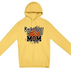 Basketball Mom Leopard Cheetah Basketball Sport Gift Premium Pullover Hoodie