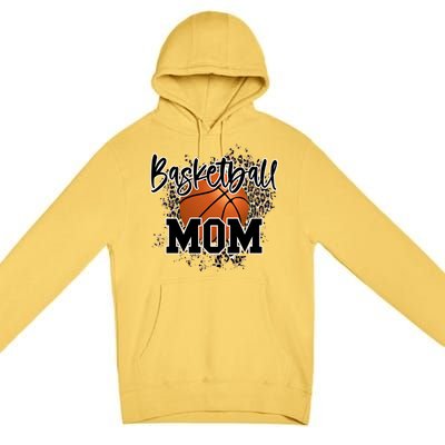 Basketball Mom Leopard Cheetah Basketball Sport Gift Premium Pullover Hoodie