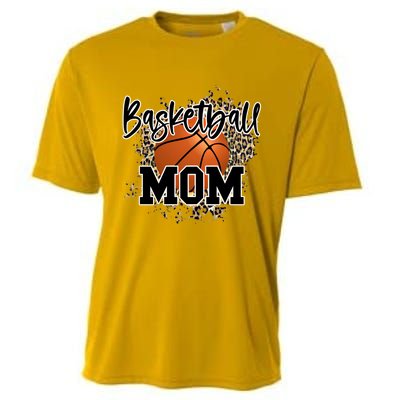 Basketball Mom Leopard Cheetah Basketball Sport Gift Cooling Performance Crew T-Shirt