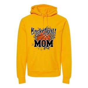 Basketball Mom Leopard Cheetah Basketball Sport Gift Premium Hoodie