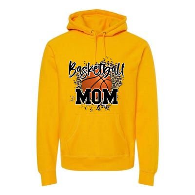 Basketball Mom Leopard Cheetah Basketball Sport Gift Premium Hoodie