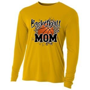 Basketball Mom Leopard Cheetah Basketball Sport Gift Cooling Performance Long Sleeve Crew