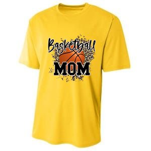 Basketball Mom Leopard Cheetah Basketball Sport Gift Performance Sprint T-Shirt