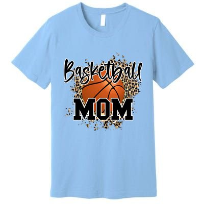 Basketball Mom Leopard Cheetah Basketball Sport Gift Premium T-Shirt