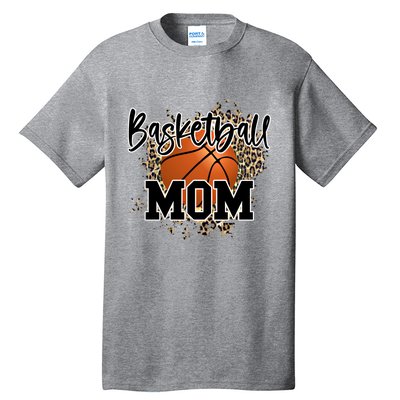 Basketball Mom Leopard Cheetah Basketball Sport Gift Tall T-Shirt