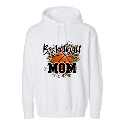 Basketball Mom Leopard Cheetah Basketball Sport Gift Garment-Dyed Fleece Hoodie