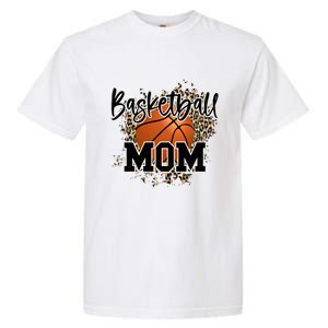 Basketball Mom Leopard Cheetah Basketball Sport Gift Garment-Dyed Heavyweight T-Shirt