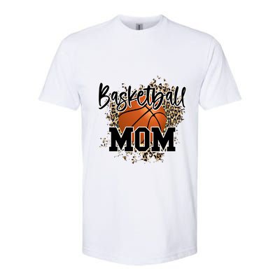 Basketball Mom Leopard Cheetah Basketball Sport Gift Softstyle CVC T-Shirt