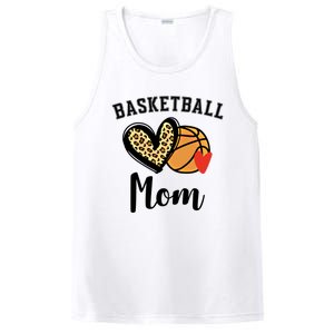 Basketball Mom Leopard Heart Gift PosiCharge Competitor Tank