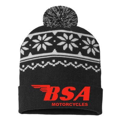 BSA Motorcycle Logo USA-Made Snowflake Beanie