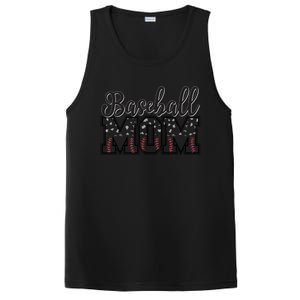 Baseball Mom Leopard Funny Softball Mom MotherS Day Gift PosiCharge Competitor Tank