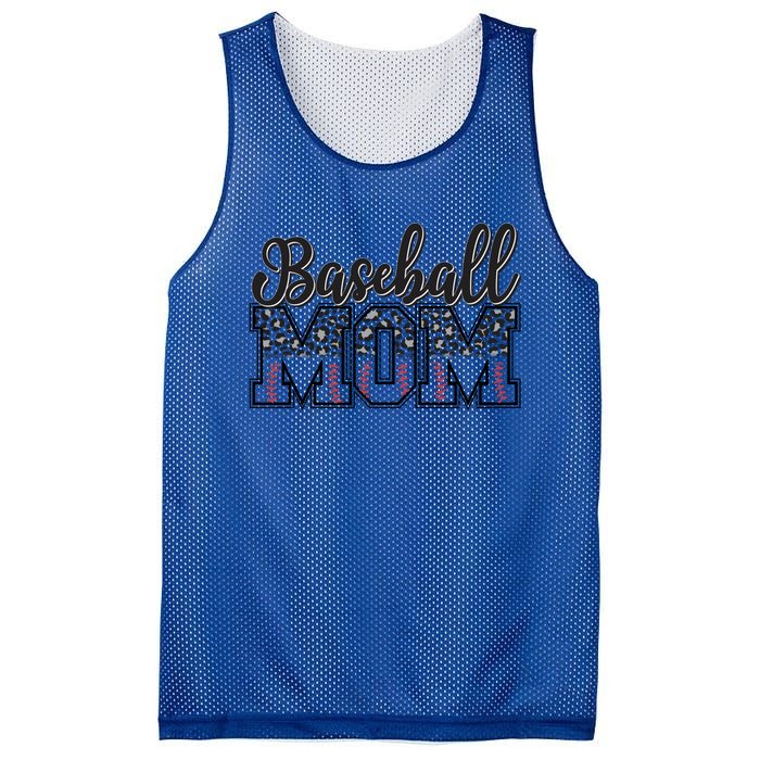 Baseball Mom Leopard Funny Softball Mom MotherS Day Gift Mesh Reversible Basketball Jersey Tank