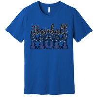 Baseball Mom Leopard Funny Softball Mom MotherS Day Gift Premium T-Shirt